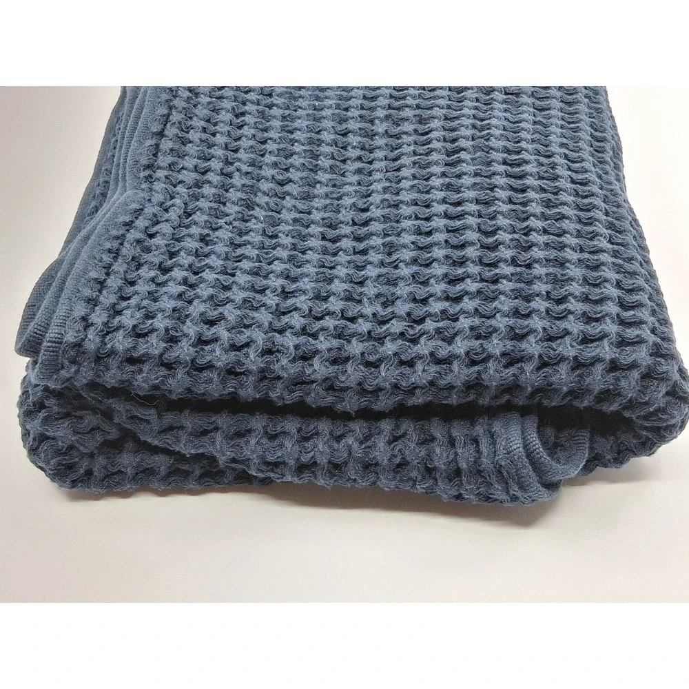 Onsen Supima Waffle Navy Bath Sheet - Size Extra Large, NEW